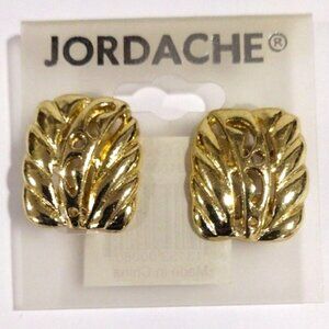✨ Jordache Gold-Tone Filigree Design Clip-on Earrings – Bold & Elegant Women's
